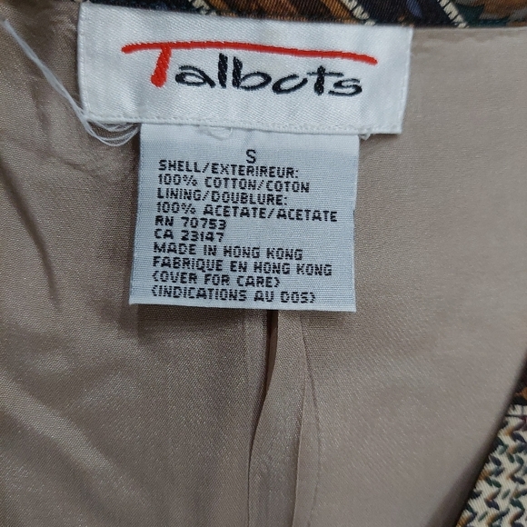 Vintage TALBOTS Women’s Peasant Vest Size S Fall Winter Theme 90s Prairie Casual - Picture 8 of 9
